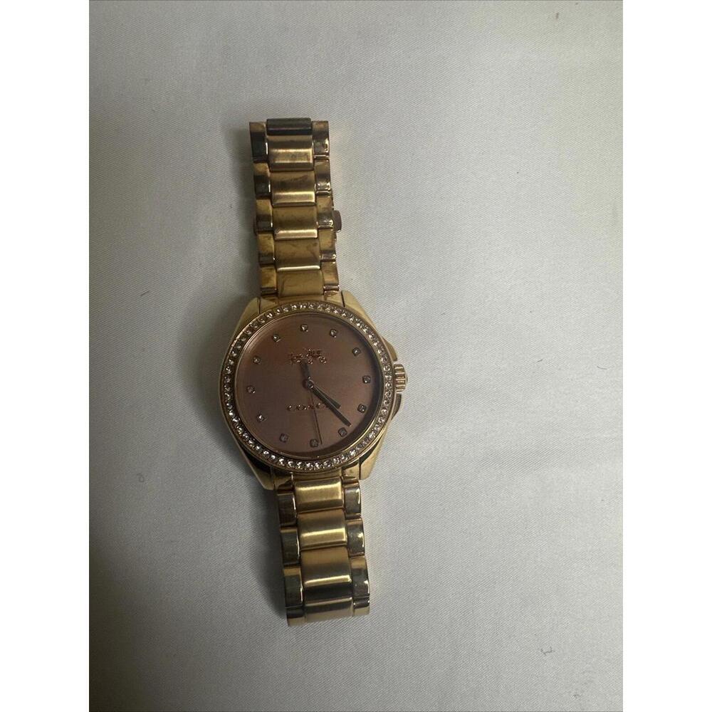 Coach Grand 36mm‎ Rose-Gold Stainless Steel Case and Strap Women's Wristwatch